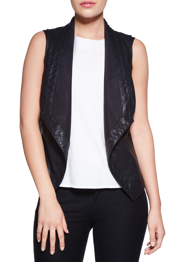 The Faux Leather Vest in The Faux Leather Vest Get great deals at JustFab