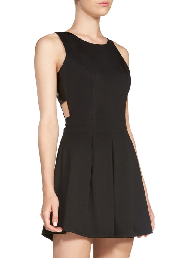Alaya Leather Strap Dress in Black Get great deals at JustFab