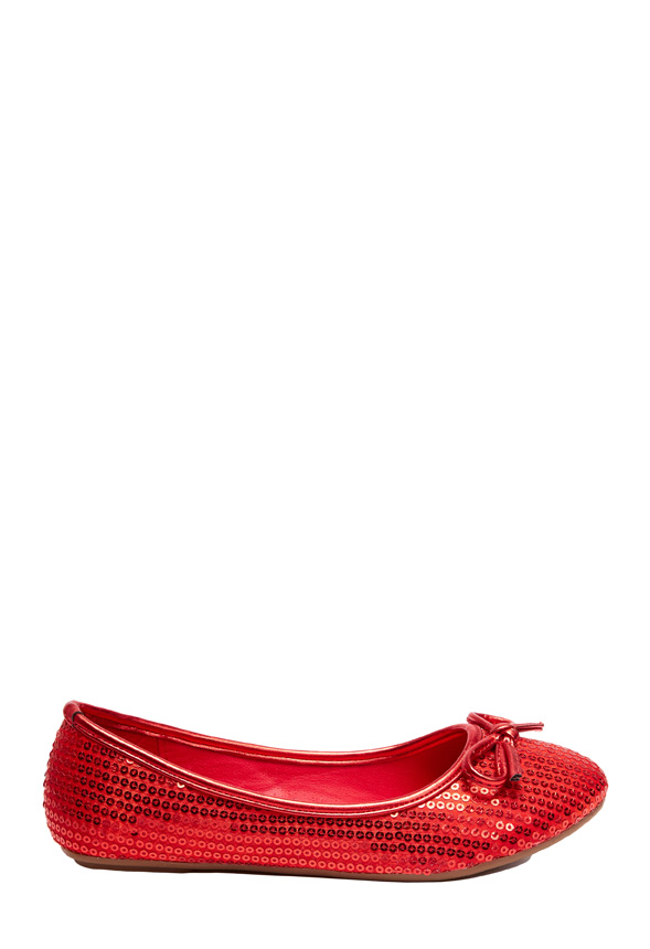 Red Sequin Flat in Red - Get great 