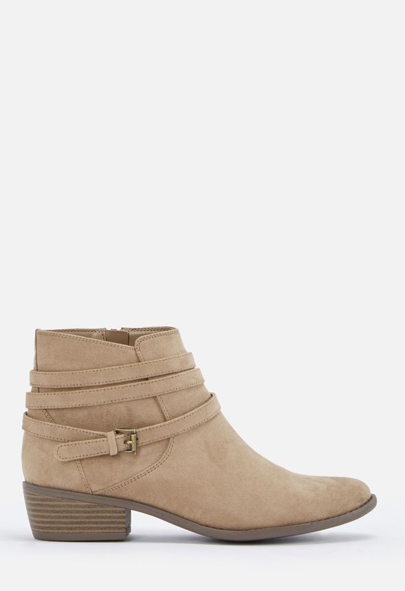 catch suede booties with ankle tie