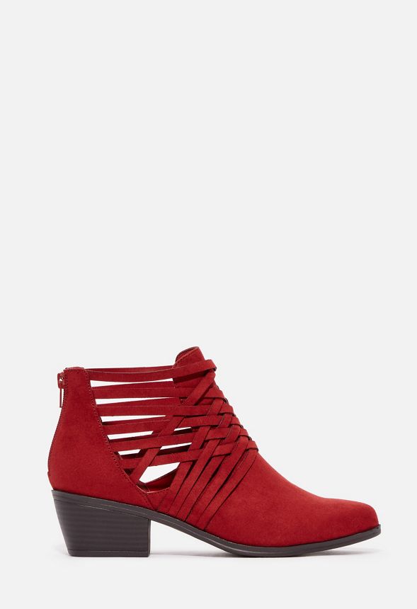 just fab red booties