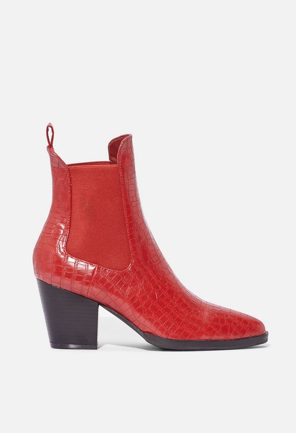 Tyla Ankle Boot in Red Croc - Get great 