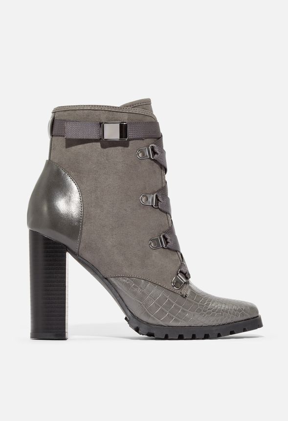 gray heel boots womens