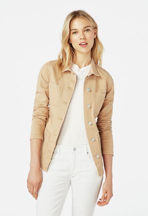 khaki jean jacket womens