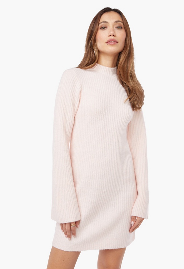 pink sweater dress plus size