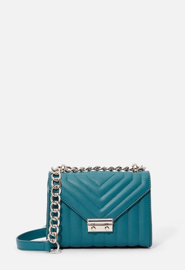 teal crossbody purse