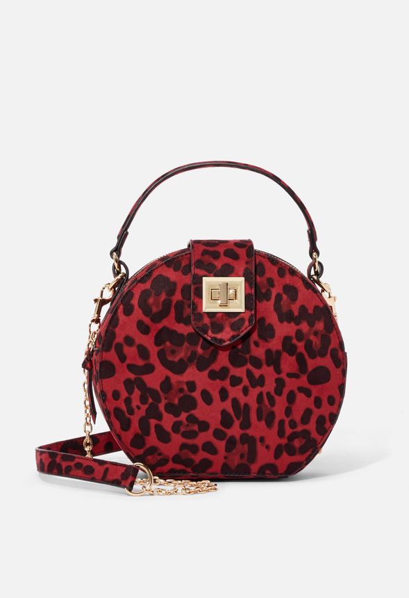 red leopard purse