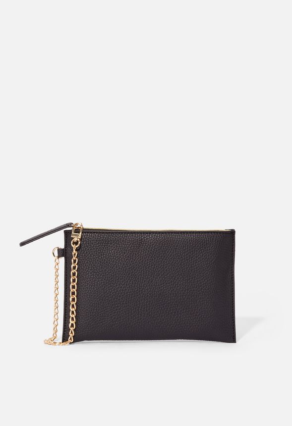 Uptown Party Clutch in Black Get great deals at JustFab