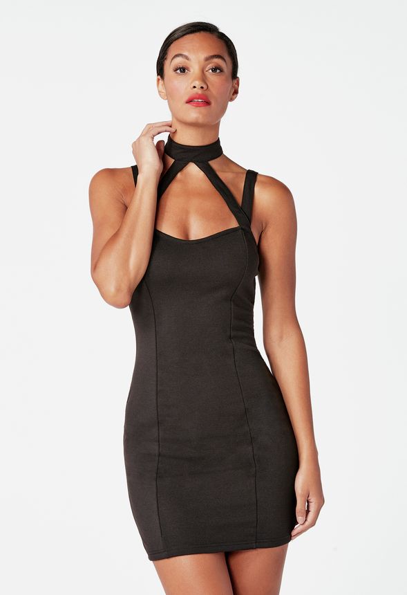 Fleksibel højt Medicinsk malpractice Choker Bodycon Dress in Black - Get great deals at JustFab
