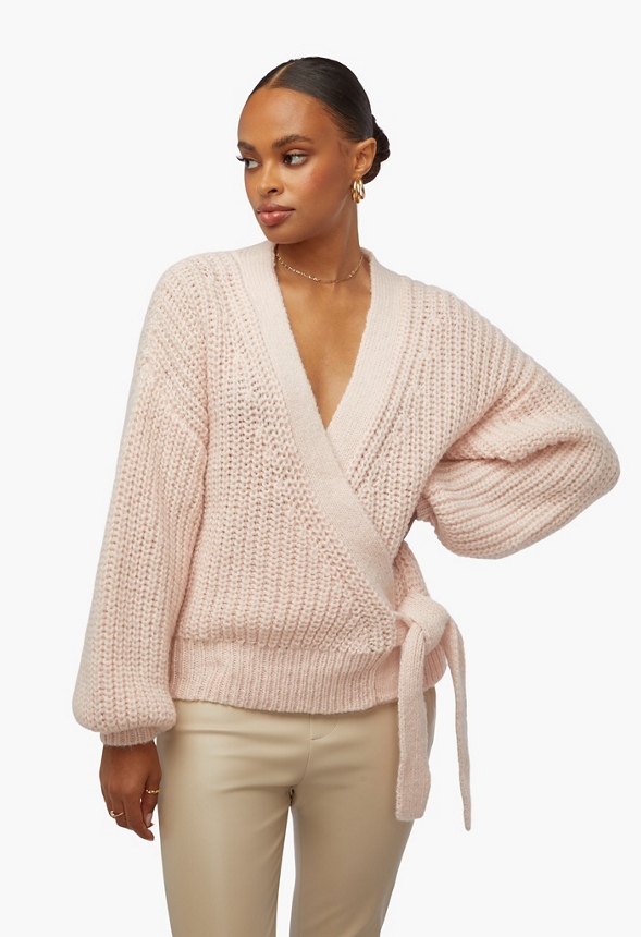 Slouchy Wrap Cardigan Plus Size Rosewater - Get deals at
