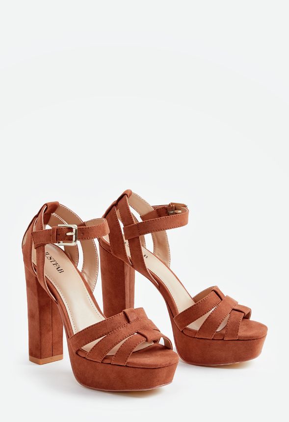 cognac heeled sandals