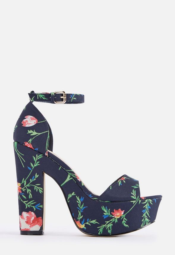 justfab floral heels