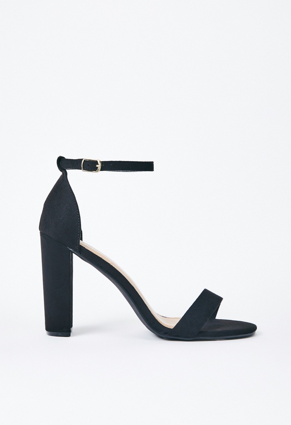 Lorelai Block Heeled Sandal in Black 