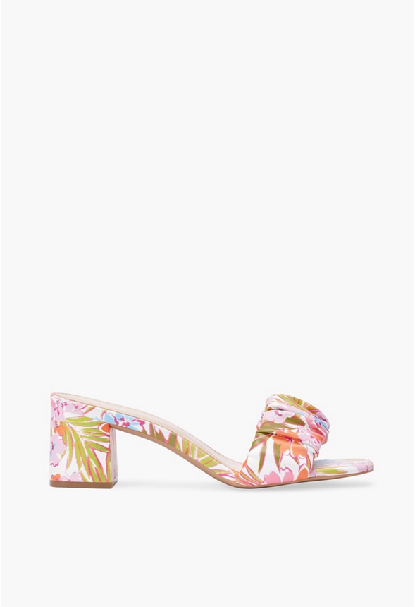 galería cascada Reverberación Harper Mule Heeled Sandal in Tropical Floral - Get great deals at JustFab