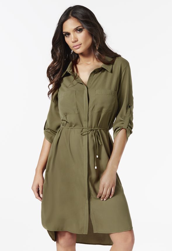 Midi Shirt Dress in Midi Shirt Dress  Get great deals at JustFab