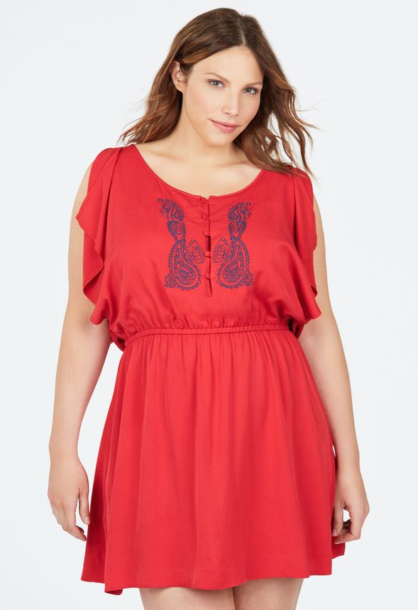 new look flutter sleeve dress