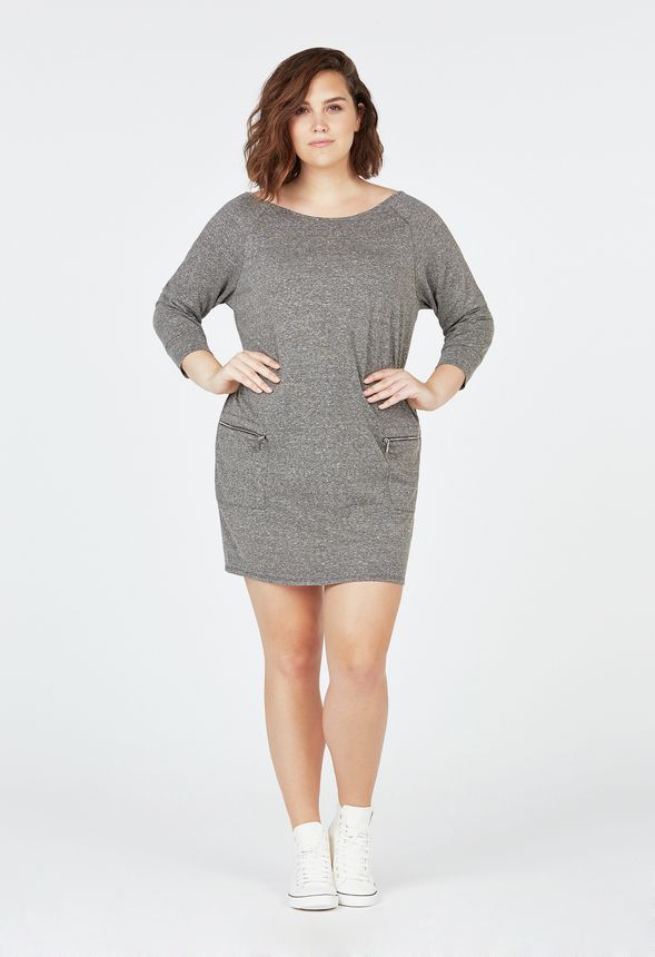 Easy Zip Pocket Terry Dress in Easy Zip Pocket Terry Dress Get great
