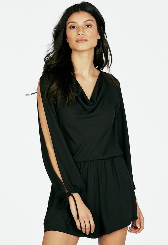 black flowy romper