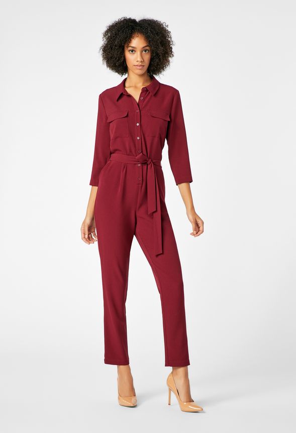 utility jumpsuit red