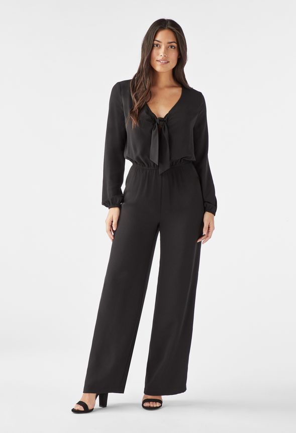 front knot jumpsuit