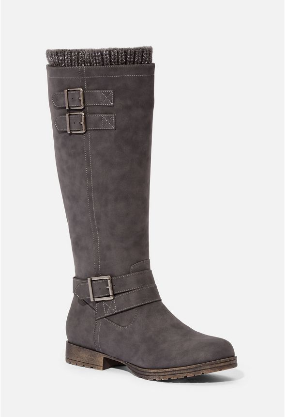 justfab sweater cuff boots