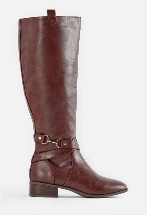 telsa brown strap boot