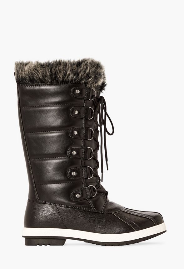 faux leather winter boots