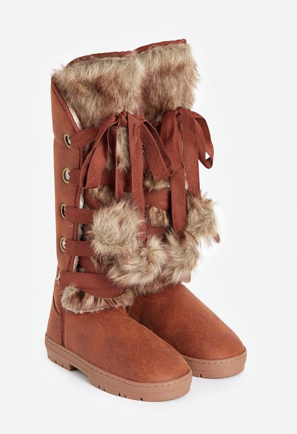 justfab fuzzy winter boots