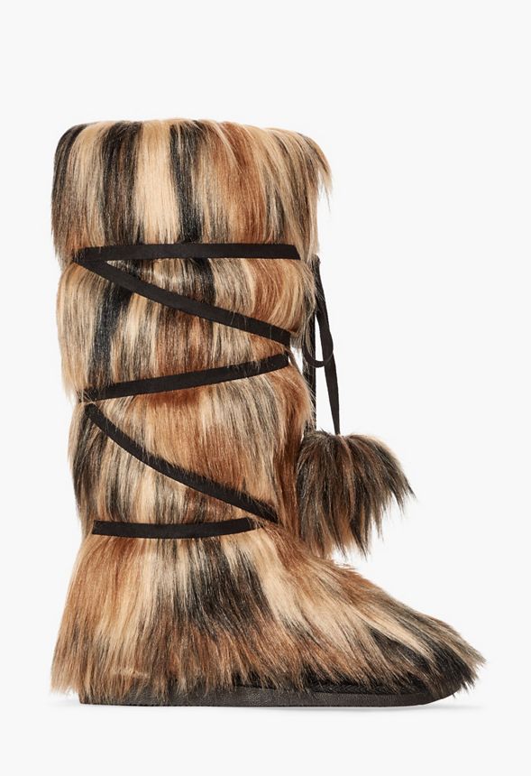 faux fur fuzzie boots