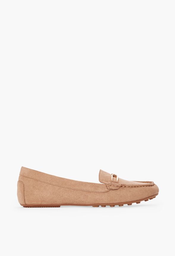 Study Session Driving Moccasin in Taupe - Get great deals at JustFab