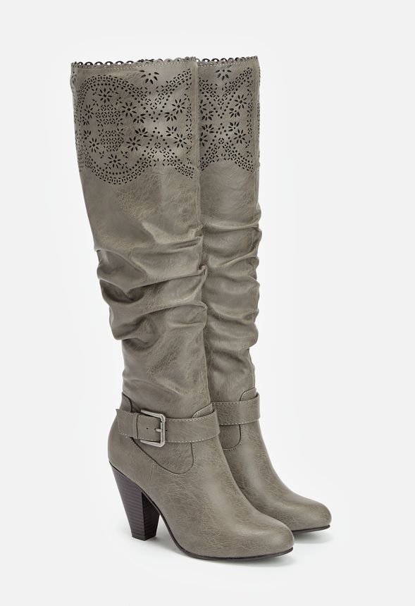 justfab gray boots