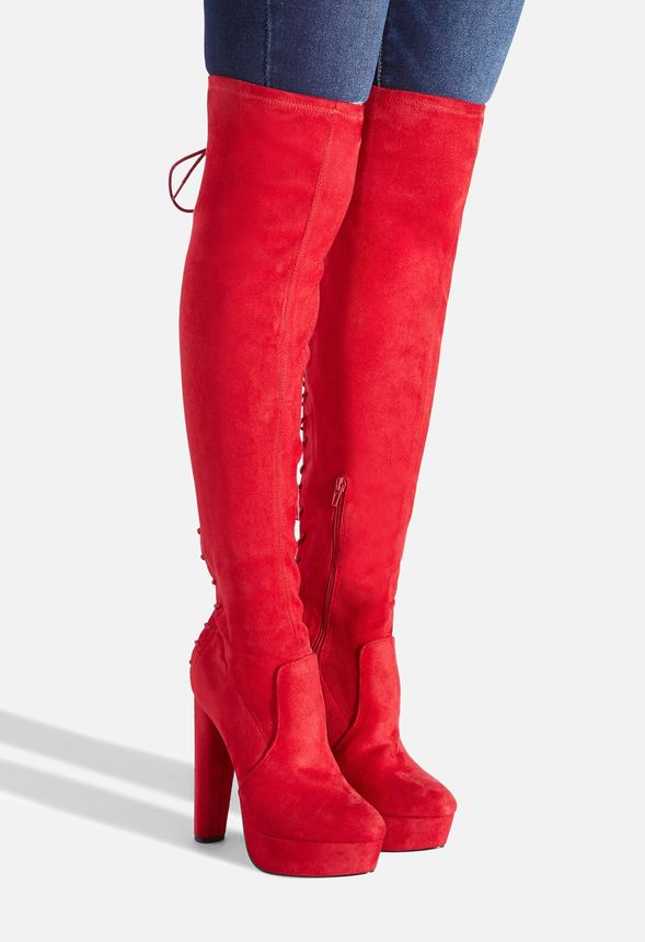 justfab red boots