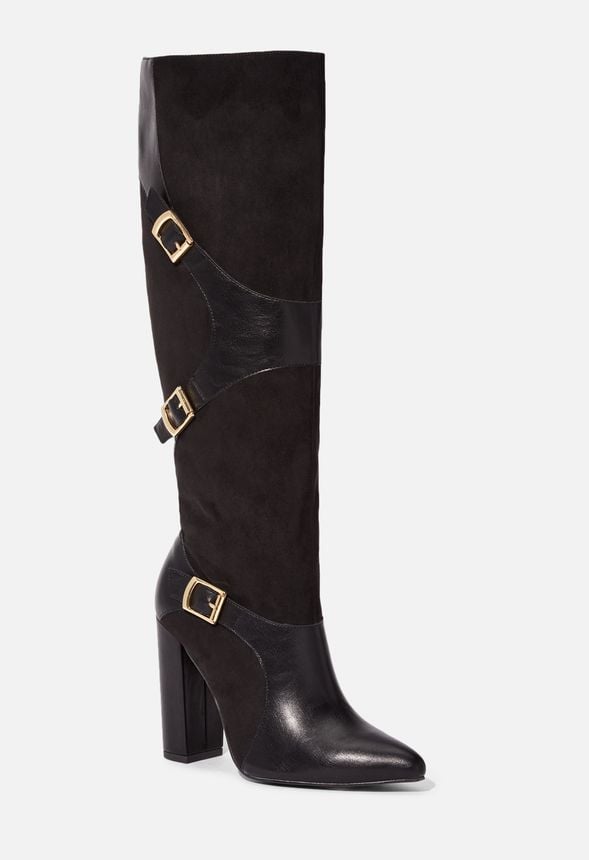 Yelda Buckle Tall Boot in Black - Get 