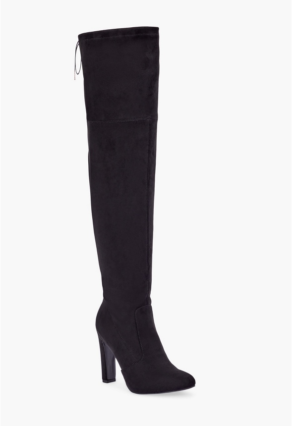 Jesyna Thigh High Boot in Black - Get 