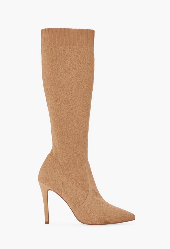 justfab beige boots