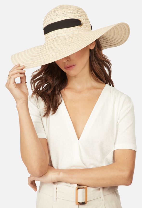 floppy hat with scarf