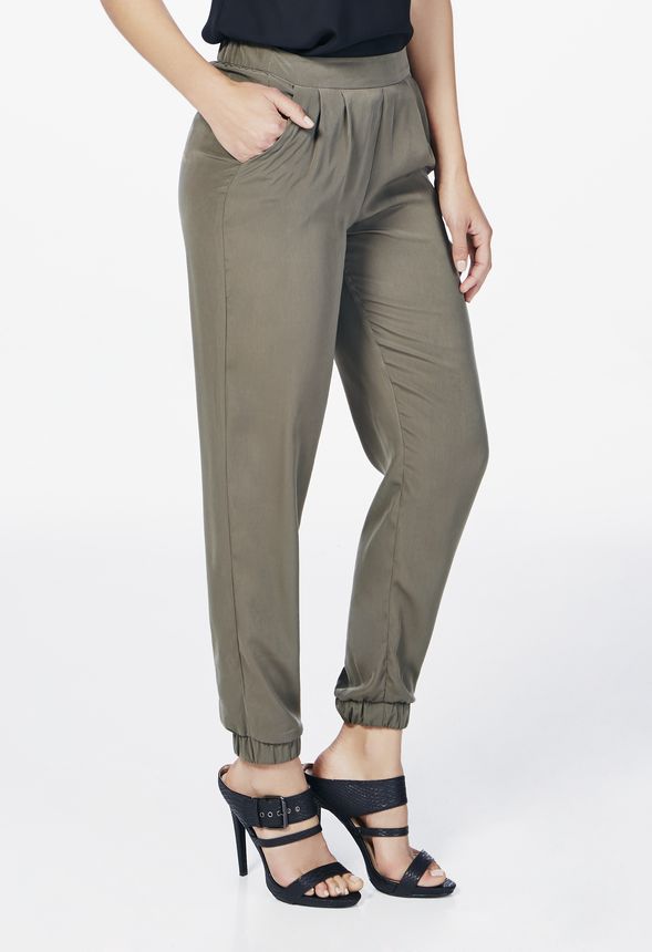 elastic-cuff-pant-in-dusty-olive-get-great-deals-at-justfab