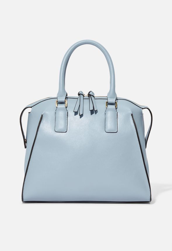 light blue satchel