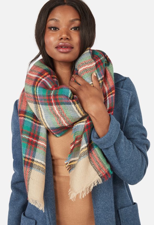 tan plaid scarves