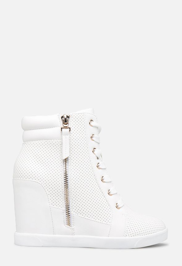 perforated wedge sneaker