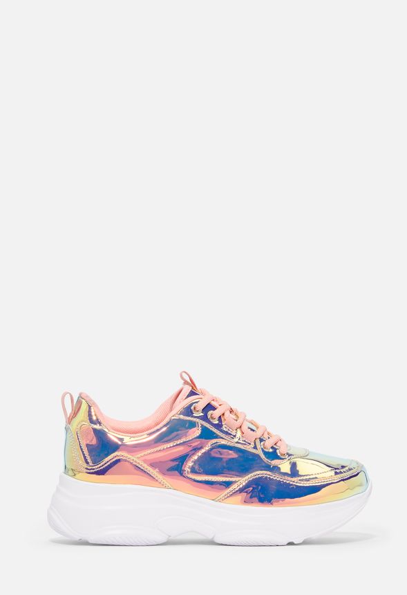 Scarlette Holographic Sneaker in Pink 