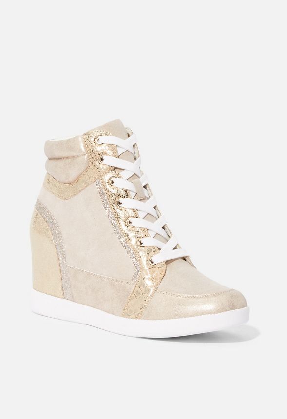 Angelica Wedge in Champagne - Get great deals at JustFab