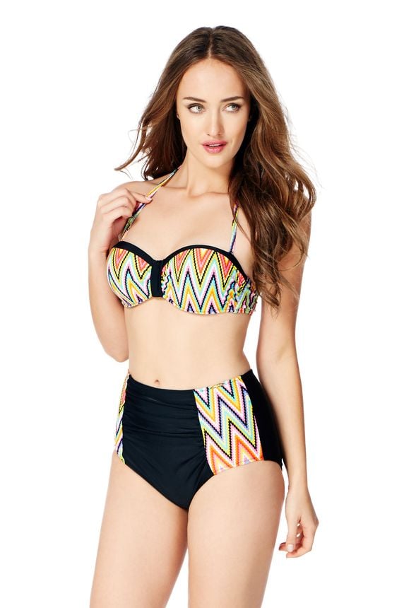 Printed High Waisted Bikini in Printed High Waisted Bikini Get great