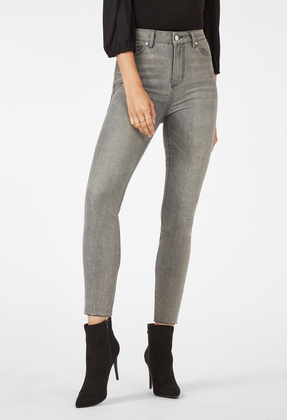 grey ankle grazer jeans