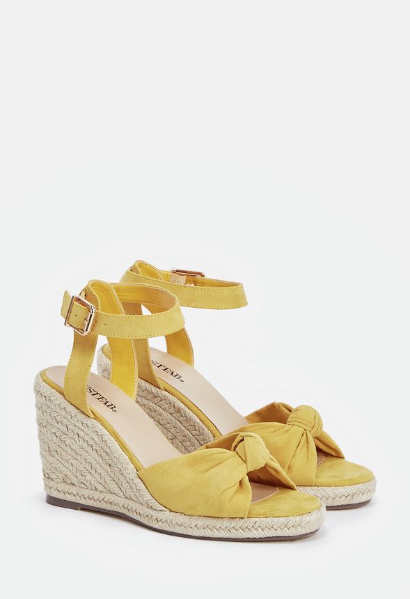 justfab yellow heels