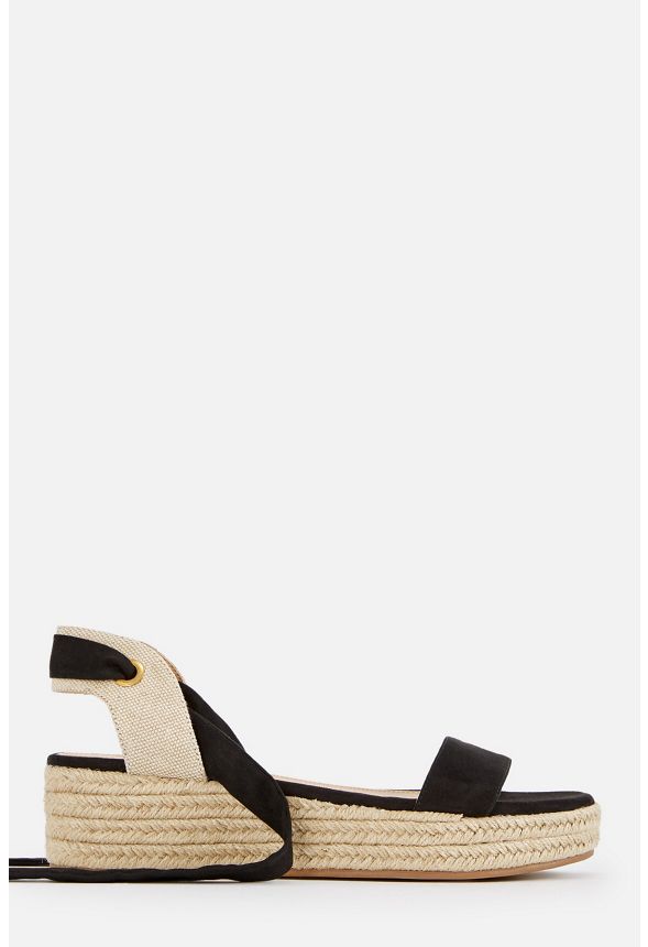 Briella Lace-Up Wedge in Black - Get JustFab