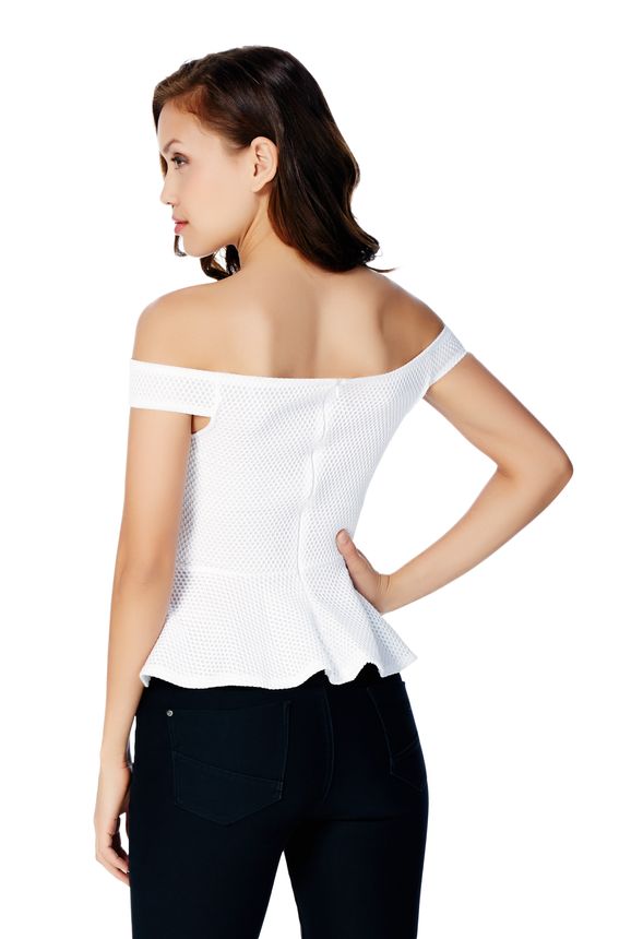 Off Shoulder Peplum Top in Off Shoulder Peplum Top - Get great deals at ...
