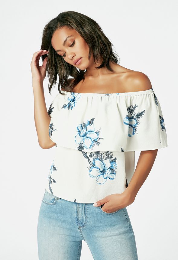 floral off shoulder blouse