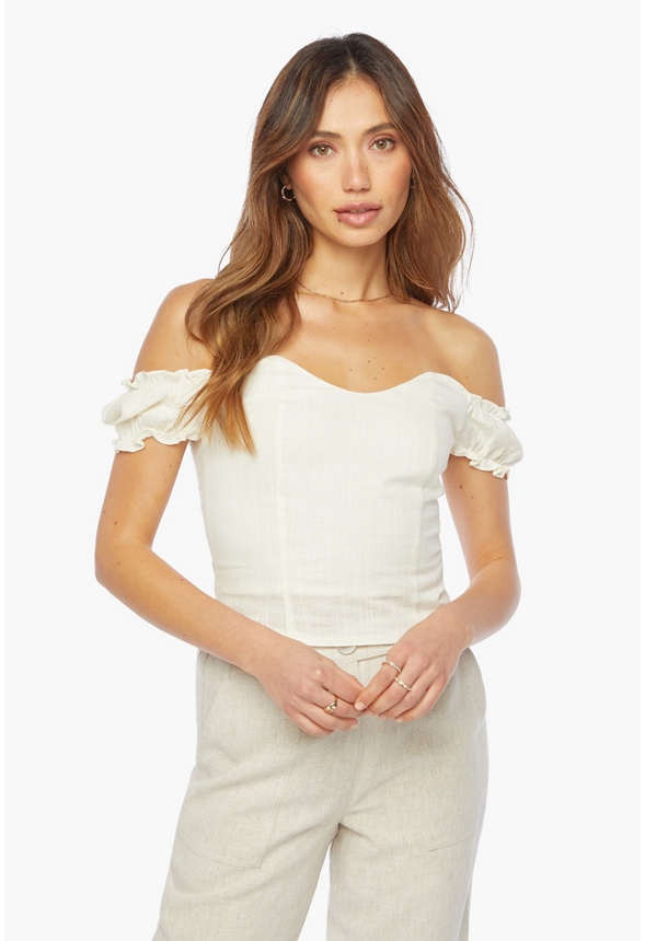 off shoulder linen