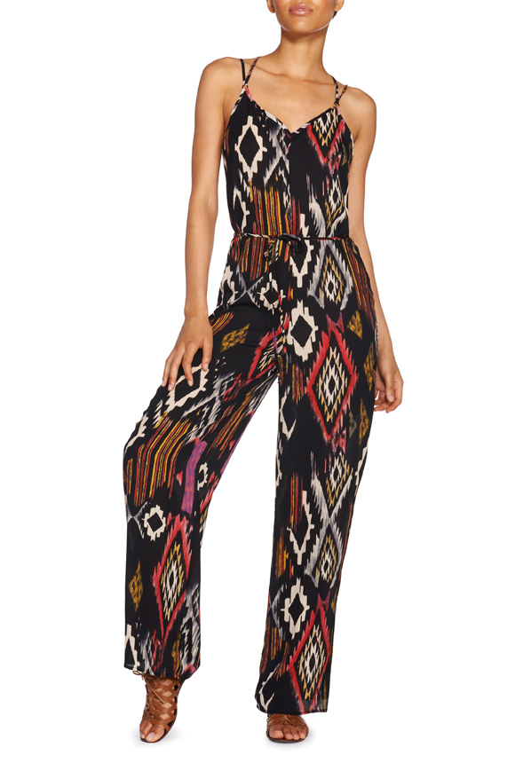 Naomi Jumpsuit in Black Combo - Get great deals at JustFab